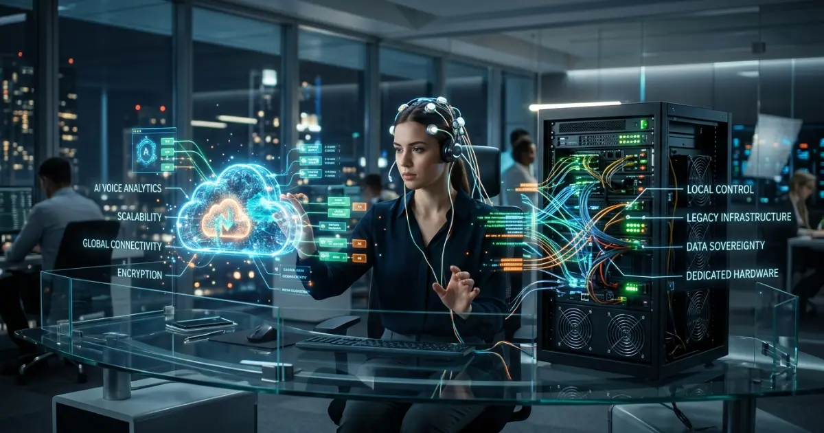 Cloud IP telephony vs on-premise PBX systems comparison for enterprise communication in Saudi Arabia